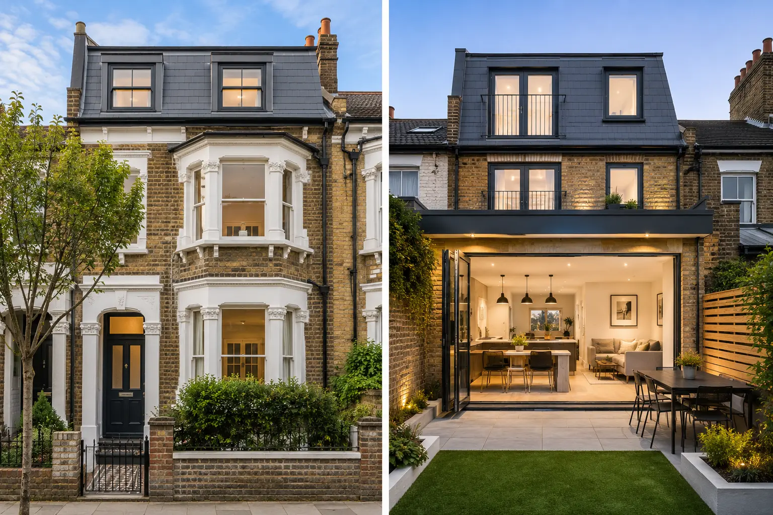 Front and rear mansard loft conversion in Bow East London