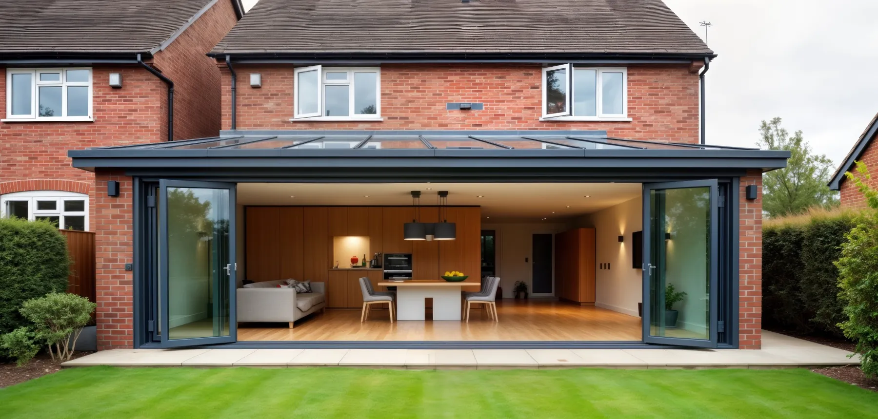 Flat roof kitchen extension in London