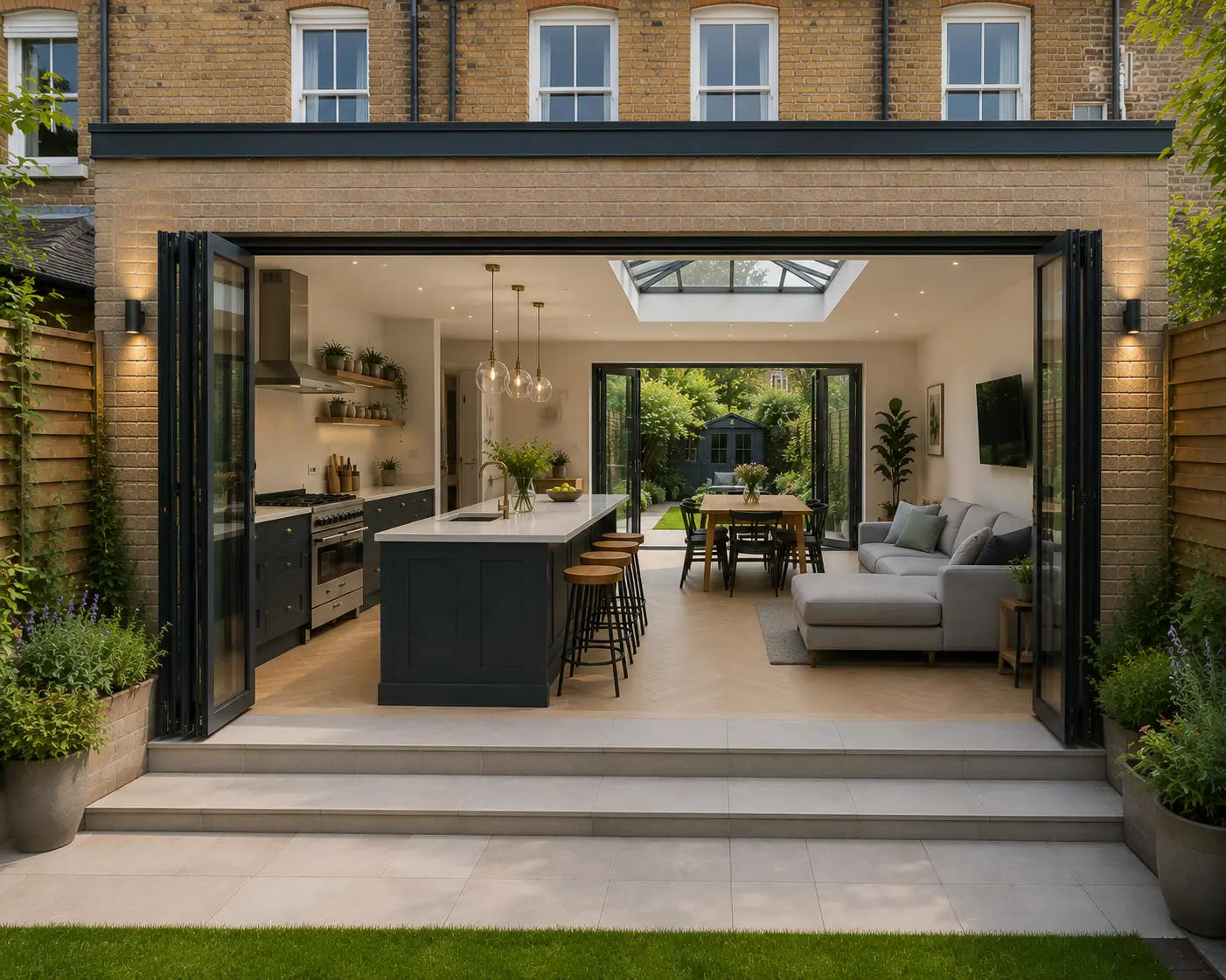 Open-plan kitchen extension completed in Chiswick, West London