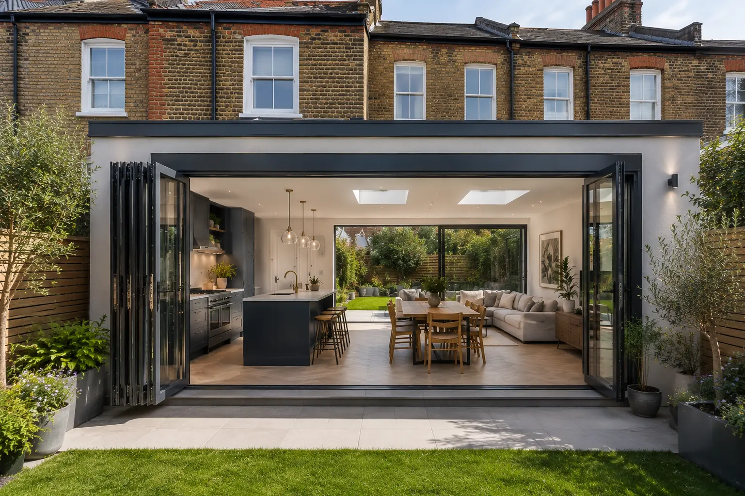Rear extension in Acton with bi-fold doors opening onto the garden