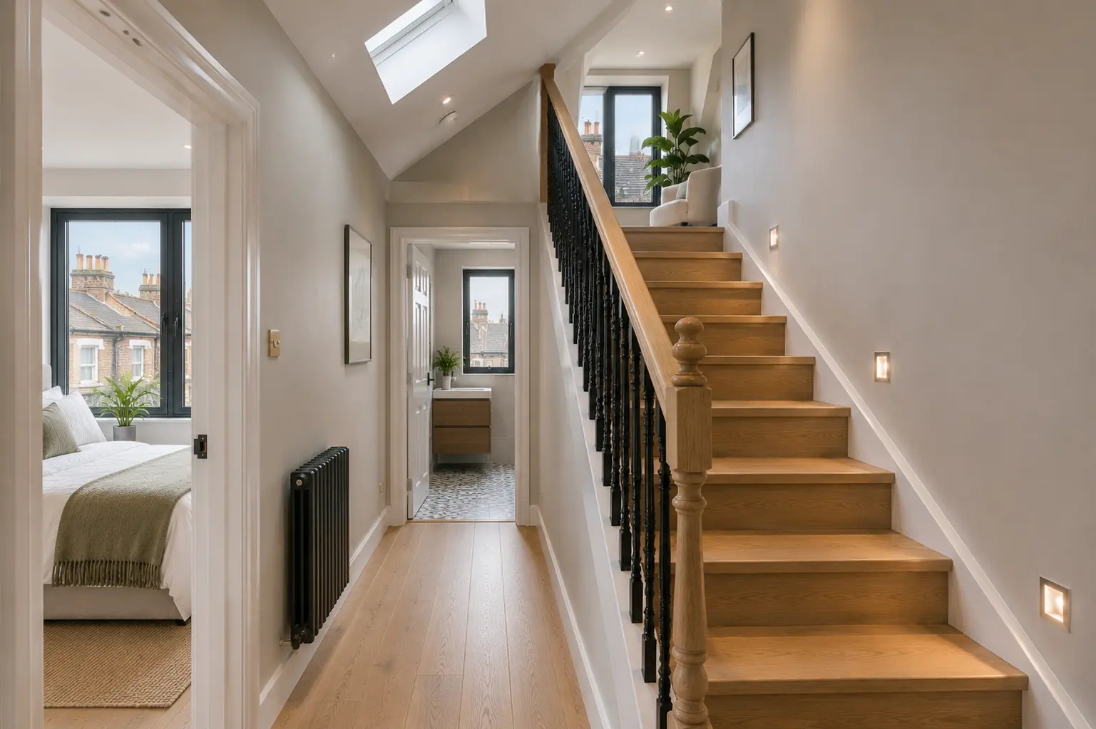 Loft conversion staircase in Walthamstow Victorian terrace
