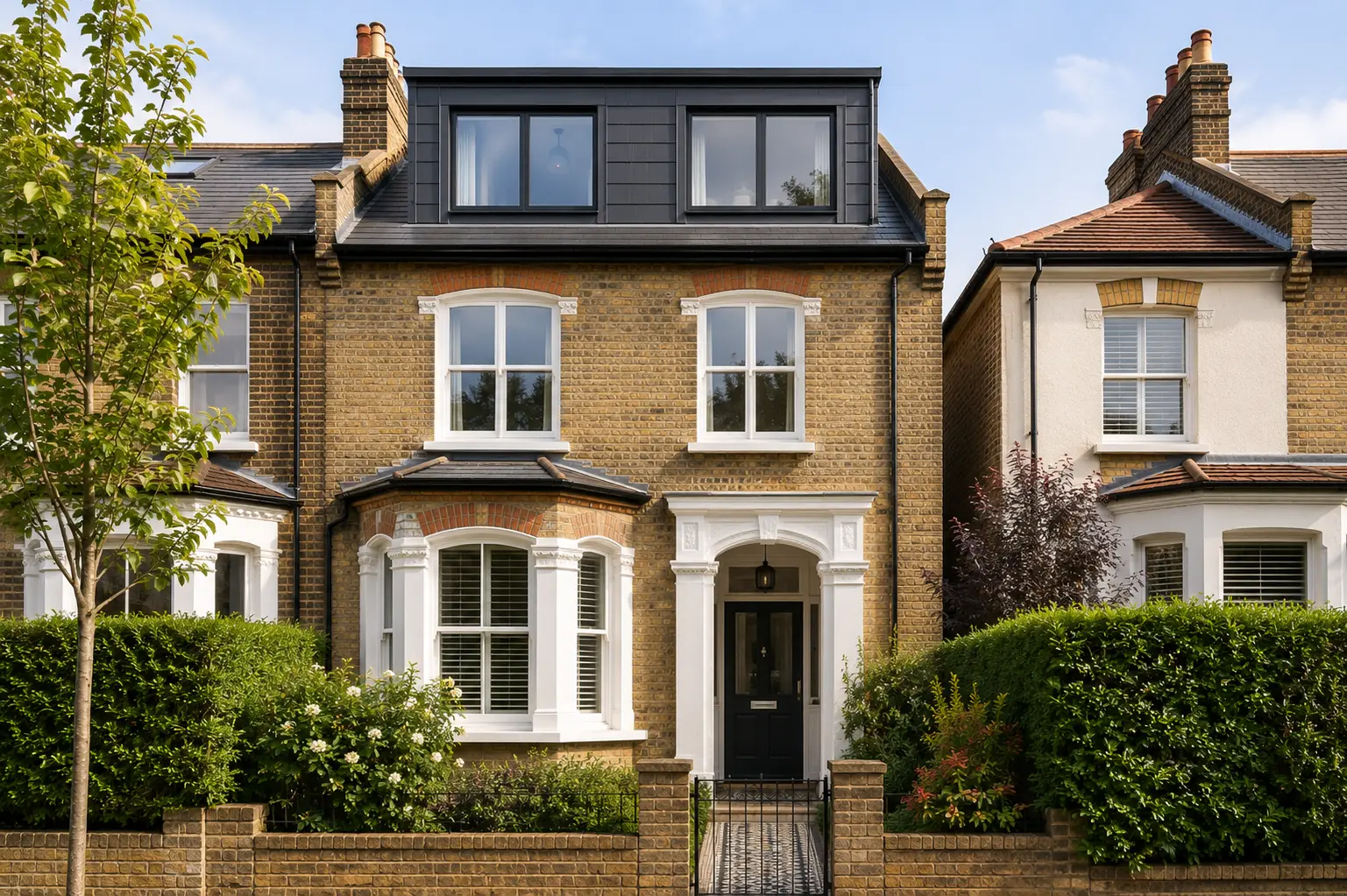 Loft conversion with dormer windows in a Wimbledon house