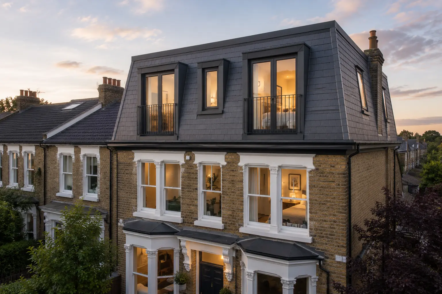 Mansard loft extension on a Wimbledon house