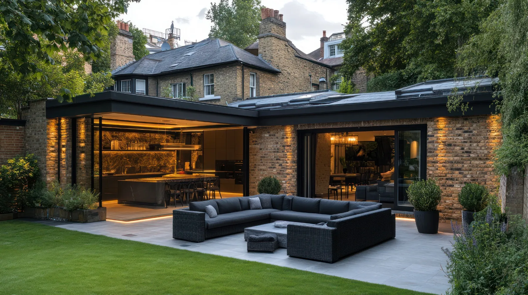 Wraparound house extension in London